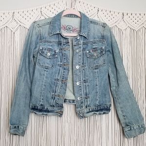 Gap 1969 Iconic light wash pleat denim jacket